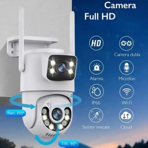 Jortan 360° WiFi okos biztonsági kamera – dupla lencse, 6MP ultra HD felvétel KE24-125 (BBV) - Image 6