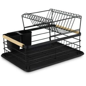 Kétszintes fém edényszárító és csepegtető állvány – rozsdamentes, helytakarékos konyhai szárító (BBA) - Image 6