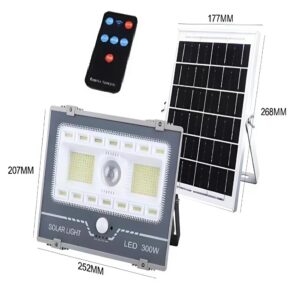 300W solar napelemes 200 ledes utcai lámpa - távirányítóval, RGB fénnyel – energiatakarékos és környezetbarát XG-T39 (BBD) - Image 5