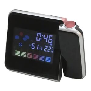 Digitális LED ébresztőóra – vetítéses kijelzővel, 180°-ban forgatható projektorral, naptárral és időjárás előrejelzéssel DS-8190 (BBL) - Image 7