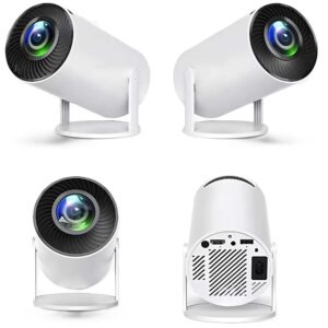 Hordozható mini projektor – WiFi, Bluetooth, ULTRA HD, automata trapézkorrekció, 360° forgatás (THM) (KF) - Image 4