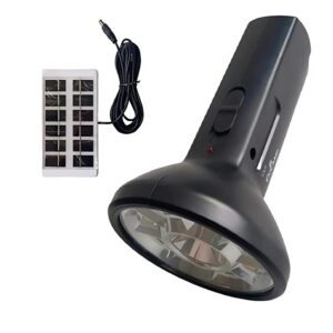 Újratölthető napelemes LED kézi lámpa – hordozható és energiatakarékos világítás CL-058 (BBL) - Image 3