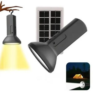 Újratölthető napelemes LED kézi lámpa – hordozható és energiatakarékos világítás CL-058 (BBL) - Image 5