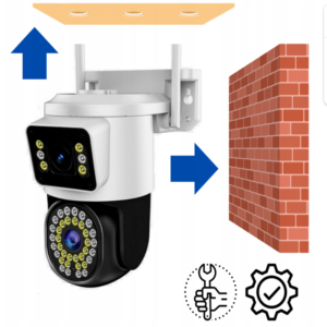 4K 8MP kültéri forgatható dupla WiFi IP kamera – mozgásérzékelővel és intelligens riasztási funkcióval A-2516A (BBD) - Image 3