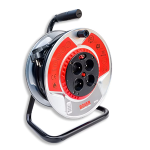 Boxer professional 50m kábelcsévélő hosszabbító – 4 dugaljjal, kapcsolóval és tartós rézvezetékkel (BBD) - Image 5