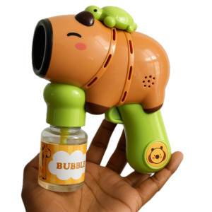 Capybara automata buborékfújó fegyver teknős hátizsákkal – folyadékkal vidám kültéri játék gyerekeknek (BBJ) - Image 5