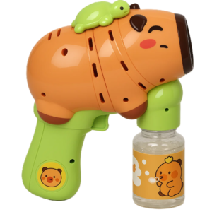 Capybara automata buborékfújó fegyver teknős hátizsákkal – folyadékkal vidám kültéri játék gyerekeknek (BBJ) - Image 6