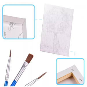 Felnőtt kifestő számozott sablonnal, ecsetekkel és festékkel - Szarvas  (BBI-5549-2) - Image 3