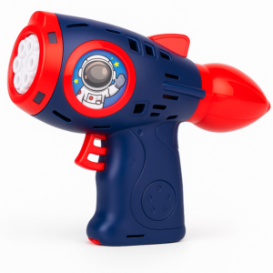 Kék színű rakéta formájú automata buborékfújó fegyver – színes fényekkel (BBJ) - Image 5