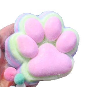 Nagy méretű puha Squishy macskamancs antistressz játék – szivárvány színű 12 cm (BBJ) - Image 4
