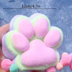 Nagy méretű puha Squishy macskamancs antistressz játék – szivárvány színű 12 cm (BBJ) - Image 5