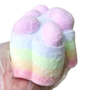 Nagy méretű puha Squishy macskamancs antistressz játék – szivárvány színű 12 cm (BBJ) - Image 3