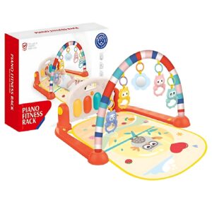 Piano Fitness baba játszószőnyeg - állatos csörgőkkel, hang-, és fényhatásokkal, altatózenével - piros (BBJ) - Image 3