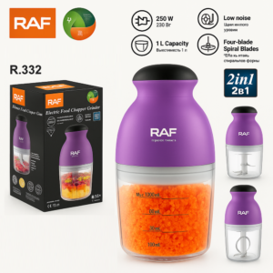 RAF elektromos turmixgép és aprító – 2 az 1-ben élelmiszer-daráló, 1 literes tartállyal R-332 (BBD) - Image 7