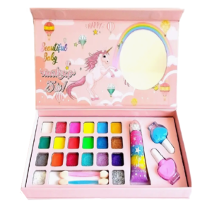 Beautiful baby rózsaszín divat sminkkészlet lányoknak – tükrös kozmetikai paletta játékos stílusos szórakozáshoz (BBJ) - Image 8