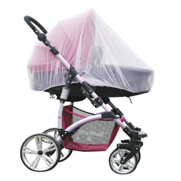 Szúnyogháló babakocsira – elasztikus, könnyen rögzíthető, 140 cm (BBI-7851)