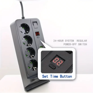 3000W-os hosszabbító 4 USB csatlakozóval és vezeték nélküli töltővel – 3 méter (THM) - Image 4