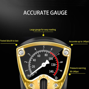 CIAOBOSI nagynyomású lábpumpa 140 PSI – autó- kerékpár- labdafújáshoz ZX-01452 (BBJH) - Image 6