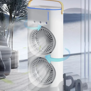 Hordozható asztali párásító ventilátor – 36W, 3 fokozat, 3000 mAh, távirányítóval, fehér FH-888 (BBM) (BBJH) - Image 12