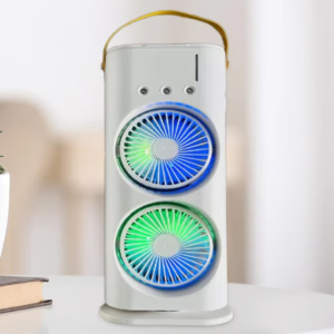 Hordozható asztali párásító ventilátor – 36W, 3 fokozat, 3000 mAh, távirányítóval, fehér FH-888 (BBM) (BBJH) - Image 13