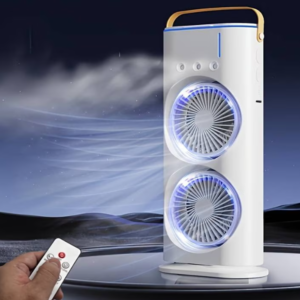 Hordozható asztali párásító ventilátor – 36W, 3 fokozat, 3000 mAh, távirányítóval, fehér FH-888 (BBM) (BBJH) - Image 6