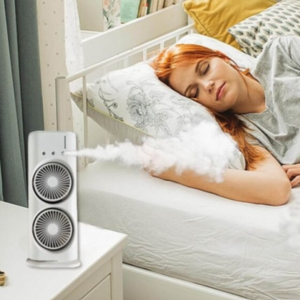 Hordozható asztali párásító ventilátor – 36W, 3 fokozat, 3000 mAh, távirányítóval, fehér FH-888 (BBM) (BBJH) - Image 16