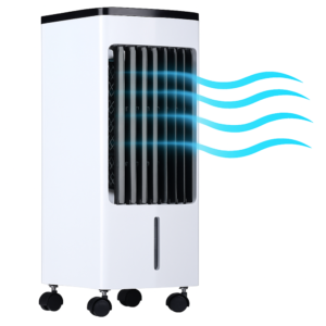 Mobil léghűtő – Kompakt, erőteljes hűtés, távirányítóval és 3 sebességfokozattal, 80W, fehér  (BBED) - Image 11