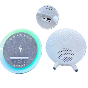 Multifunkciós ébresztőóra bluetooth hangszóróval – RGB LED fény, és vezeték nélküli töltés 10W (BBJH) - Image 5