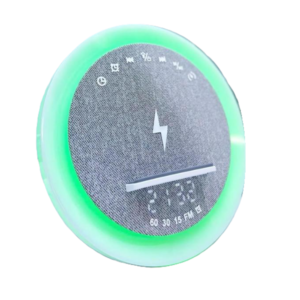 OKOP multifunkciós ébresztőóra bluetooth hangszóróval – RGB LED fény, és vezeték nélküli töltés 10W KP-575 (BBJH) - Image 6