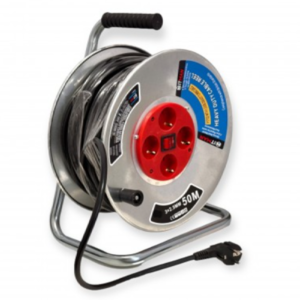 Flinke/Hitman 50m kábeldob – 3x2,5mm hosszabbító, 4 aljzattal és biztonsági kapcsolóval masszív kivitel (BBD) - Image 4