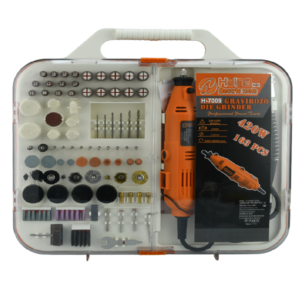 Haina gravírozó és csiszoló készlet – 163 részes, 420W multifunkciós szerszámgéppel H-7009 (BBD) - Image 4