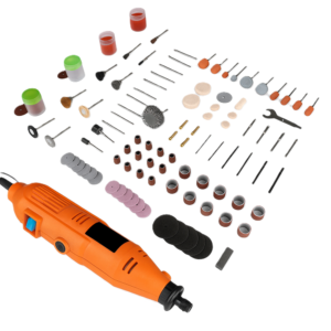 Haina gravírozó és csiszoló készlet – 163 részes, 420W multifunkciós szerszámgéppel H-7009 (BBD) - Image 6