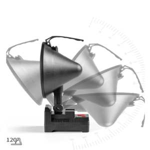 Hordozható, ultra erős, vízálló, hordozható kézilámpa 192 LED- állítható világítású keresőlámpa W872A (BBV) - Image 7