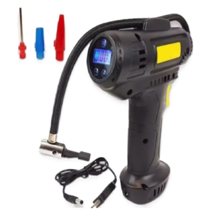 Kompakt digitális akkumulátoros autókompresszor – 10 bar nyomás, 72W motor, LED lámpával és 18 liter/perc levegőkapacitás (BBJH) - Image 3