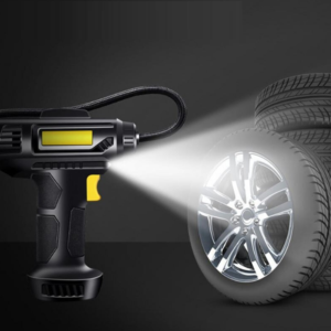 Kompakt digitális akkumulátoros autókompresszor – 10 bar nyomás, 72W motor, LED lámpával és 18 liter/perc levegőkapacitás (BBJH) - Image 4