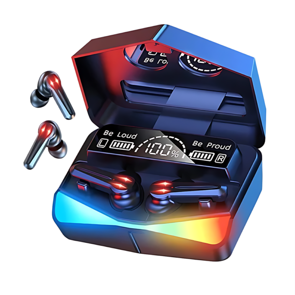 DAMIX_M28_TWS_vezeték_nélküli_gamer_fülhallgató_Bluetooth_kapcsolat_LED_kijelzős_töltőtokkal_BBD2
