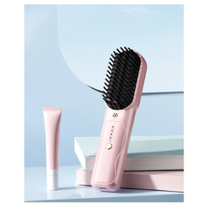 Hordozható USB-s hajkiegyenesítő fésű – kerámia bevonattal, állítható hőfokkal és kiegészítőkkel ZFS-58 (BBD) - Image 6