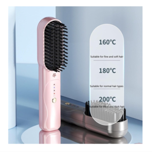 Hordozható USB-s hajkiegyenesítő fésű – kerámia bevonattal, állítható hőfokkal és kiegészítőkkel ZFS-58 (BBD) - Image 8