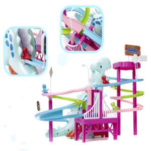 Interaktív dinoszauruszos játékpálya gyerekeknek – zenélő, színes elektromos pálya dinoszaurusz figurákkal 616-70 (BBJ) - Image 7