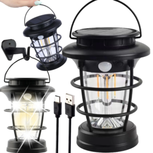 Kültéri LED kempinglámpa napelemes töltéssel – mozgásérzékelő, alkonyati automatikával és Type-c töltéssel KOS-31041 (THM) - Image 7