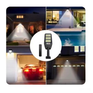 Kültéri napelemes led lámpa IP65 védelemmel – mozgásérzékelős, távirányítós kivitel YC-L100(BBD) - Image 4