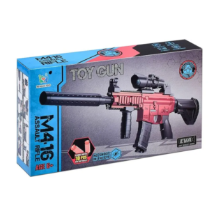 M416 játék gépkarabély puha lövedékekkel – biztonságos játékfegyver 10 szivacslövedékkel gyerekeknek (BBJ) - Image 4