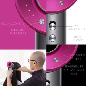 Nagy teljesítményű ionizációs hajszárító 5 cserélhető fejjel – professzionális szárítás, stílusformázás és hajápolás minden típusra 523109 (BBM) - Image 4