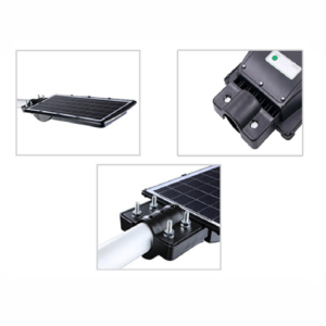 Napelemes 90W LED utcai lámpa – IP66 vízálló kültéri világítás távirányítóval, fekete színben, oszlopra szerelhető TYN-LED (BBD) - Image 3