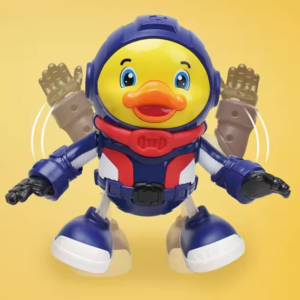 Interaktív űrhajós kacsa – világító és hangot adó asztronauta játékfigura gyerekeknek (BBJ) - Image 5