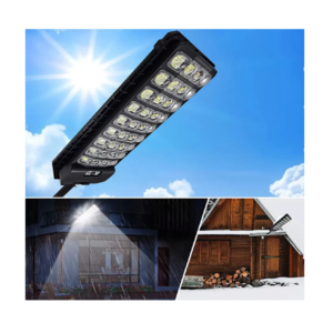 Weber 4500W napelemes LED utcai lámpa – nagy teljesítményű, energiatakarékos kültéri világítás távirányítóval (BBD) - Image 3