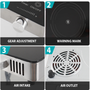 Winning Star ST-9671 hordozható indukciós főzőlap – 2000W kerámia felületű, érintőpaneles elektromos főzőeszköz gyors és energiatakarékos főzéshez ST9671 (BBKM) - Image 6