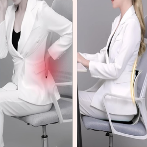 Ergonomikus tartásjavító deréktámasz – székre helyezhető háttámla hátfájás enyhítésére és testtartás javítására, irodába és autóba (BBM) (FX) - Image 6