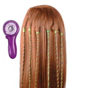 Fashion DIY automata tincskészítő készlet – 92 részes szett gyöngyökkel, szalagokkal és tincskészítőgéppel gyerekeknek (BBJ) - Image 4