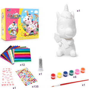 Kreatív unikornis persely festő szett – díszítsd és fesd meg saját varázslatos egyszarvúd! 22cm (BBJ) - Image 5